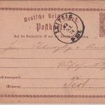 DR - 1/2 Gr. Brustschild Ganzsache n.UNGARN K2 Leipzig - Pest 1874