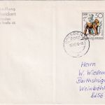DDR - 50 Pfg. Zoo Dresden Brief Dresden - Weinböhla 2.7.90