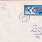 DDR - 50 Pfg. Weltraumflug Brief Dresden - Weinböhla 2.7.90
