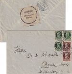 Bayern - 3x5+2x3 Pfg. Ludwig Zensurbrief i.d. SCHWEIZ München - Basel 1915