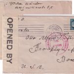 Bayern - 20 Pfg. Ludwig Zensurbrief n. USA München - Brooklyn 1916