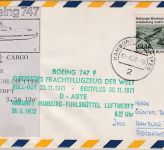 BRD - Hamburg-Fuhlsbüttel 31.3.72 Landung Frachtflugzeug Boeing 747F