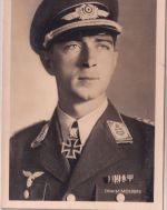DR - Mölders Oberst d. Luftwaffe Ritterkreuzträger sw-Portrait-AK ca. 1941