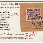 Bayern - 1 M. Dienst Staatswappen/Volksstaat weißes Papier Briefstück 1920 gepr.