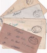 DR - Marburg Kreuztal Bahnpost Z.755 4 Feldpostbriefe Friedensdorf Lahn 1941/44
