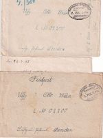 DR - Marburg Kreuztal Bahnpost Z.755 4 Feldpostbriefe Friedensdorf Lahn 1941/44