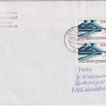 DDR - 2x25 Pfg Olympiade Seoul Brief Dresden - Weinböhla 2.10.90
