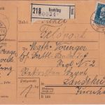 Bayern - 20 Pfg. Ludwig Soldaten-Paketkarte/Sondertarif Raubling - Landshut 1918