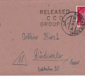 DR - Rathen (Kr. Pirna) 20.3.45 Brief n. Dudweiler Überroller US-Zensur