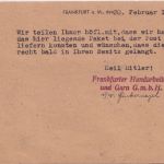 DR - Frankfurt a/M 2 22.2.45 Karte n. Jöllenbeck Überroller US-Zensur 10956