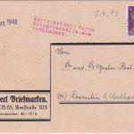 DR - Gosau 5.4.45 Retourkarte n. Löwenstein Hinweis-L3 "Kriegsverhältnisse"