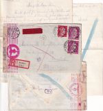DR - 2x40+12 Pfg. AH Eil-Einschreibebrief/Fremdarbeiter n. BELGIEN Freital 1943