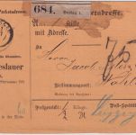 DR - Breslau PA1 22.7.75 unfrankierte Paketkarte i.d. SCHWEIZ n. Wohlen