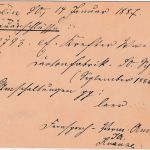 DR - Berlin SO16 1887 Telegraphensache/Ortskarte m. Vignette