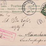 Bayern - Hofstetten T. Hagenheim roter Posthilfstellen-Ra3 Karte n. München 1903
