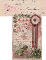 Bayern - Hofstetten T. Hagenheim roter Posthilfstellen-Ra3 Karte n. München 1903