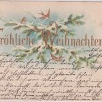 Bayern - Hofstetten T. Hagenheim roter Posthilfstellen-Ra3 Weihnachtskarte 1902