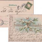 Bayern - Hofstetten T. Hagenheim roter Posthilfstellen-Ra3 Weihnachtskarte 1902