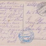 Bayern - Landsberg Schriftzug mit Glitter farb. AK/Feldpost gelaufen 1917