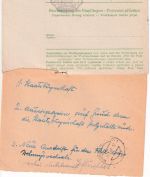 B&M - Prag Postsparkasse Zahlungsanweisung n. Wiener Neustadt 30.3.45 Überroller