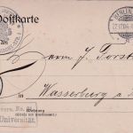DR - Berlin NW6 1904 Frei lt. Avers No.21 (Universität) Karte n. Wasserburg a.I.