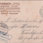 Bayern - Unterkammlach T. Oberkammlach Posthilfstellen-Ra3 Karte n. FFM 1904
