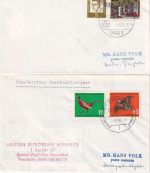 BRD - BEA Viscount Erstflug Stuttgart Berlin/Berlin Stuttgart 1.6.65 2 Belege