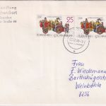 DDR - 2x25 Pfg. Feuerwehr Brief Dresden - Sinsheim 2.7.90