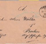 DR - Coburg 1883 Frei lt. Avers No.9 Brief n. Berlin - diverse Retourvermerke
