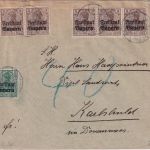 Bayern - 5x3+5 Pfg. Germania/Freistaat Brief Mühldorf Karlshuld 4.2.20 Nachporto