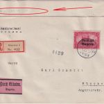 Bayern - 1 M Reichspostamt/Freistaat Orts-Eil-Einschreibebrief München 29.JAN 20