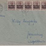 Bayern - 5x3 Pfg. Germania/Freistaat Ortsbrief bis 20g Regensburg 23.10.19