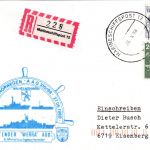BRD - Marineschiffspost 12 Tender Werra AAG 310/88 Einschreibekarte 1988