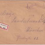 Bayern - 25 Pfg. Germania/Freistaat waagr. Paar Einschreibebrief Rosenheim 1919