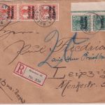 Bayern - Germania/Freistaat unterfrank. Einschreibebrief München - Leipzig 1919