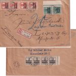 Bayern - Germania/Freistaat unterfrank. Einschreibebrief München - Leipzig 1919