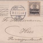 Bayern - 2 1/2+7 1/2 Pfg. Germania/Freistaat Ortsbrief Ludwigshafen 18.6.19