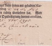 Bayern - Bamberg (Hochstift) teilgedr. Gebührenquittung Martinal-Beitrag 1790