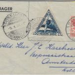 Niederl. Indien - KLM Postjager Luftpostbrief Batavia Amsterdam 3.1./5.1.34