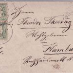 Bayern - 2x5 Pfg Wappen Brief K1 Pösing 7/5 - Hamburg 1879