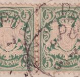 Bayern - 2x5 Pfg Wappen Brief K1 Pösing 7/5 - Hamburg 1879