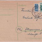 FZ/Württemberg - 10 Pfg. 3. Ausgabe + NO Karte Tübingen - Ellwangen 24.5.49