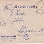 FZ/Baden - Freiburg Gebühr bezahlt Tagesstpl. + "6 Rpf" Gebührenstpl. Drucksache