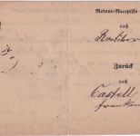 Bayern - Neuses 9/11 K1 Retour-Recipisse v. Ratibor n. Castell 1871
