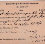 Bayern - Neuses 9/11 K1 Retour-Recipisse v. Ratibor n. Castell 1871