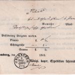 Bayern - Bamberg 4. DEC 1869 OPA-K2 Fahrpost-Aufgabeschein f. Wertpaketsendung