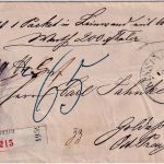Bayern - Kissingen 3/8 K1 Paketbegleitbrief n. Goldap 1873