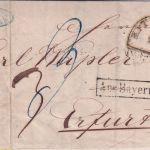 Bayern - Kitzingen 2/11 HKS Portobrief n. Erfurt Ra1 "Aus Bayern" - mit Inhalt