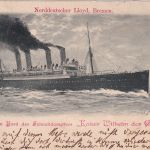 DR - Deutsch-Amerikanische-Seepost Bremen New York IV AK Dampfer n. München 1898