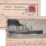 DR - Deutsch-Amerikanische-Seepost Bremen New York IV AK Dampfer n. München 1898